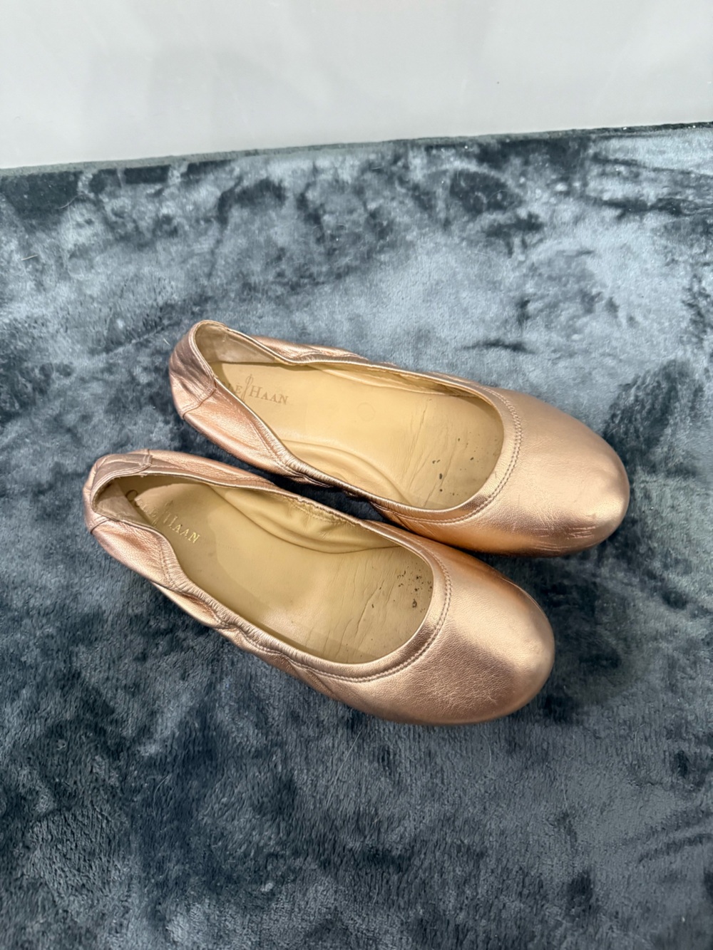 Cole Haan Metallic Rose Ballet Flats